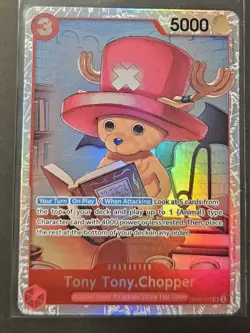 One Piece CCG Two Legends Tony Tony Chopper Foil Super Rare Card OP08-007 NM - Image 1
