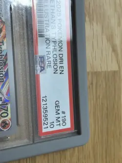2025 POKEMON DRI EN-DESTINED RIVALS ILLUSTRATION RARE ETHAN'S TYPHLOSION PSA 10 - Image 3