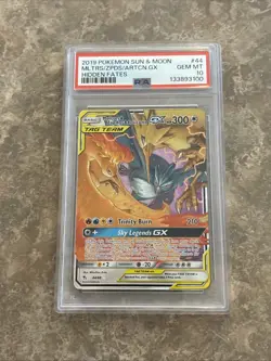 2019 Moltres & Zapdos & Articuno GX TagTeam #44 Hidden Fates PSA 10 Pokemon Card - Image 1