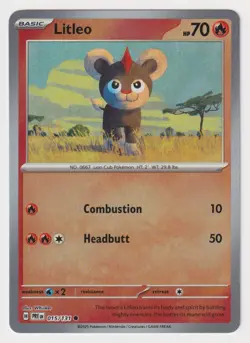 Litleo 015/131 Master Ball Holo Prismatic Evolutions NM - Pokemon TCG - Image 1