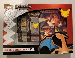 Pokemon TCG: Celebrations Collection Box Lance's Charizard V - New Sealed - Image 1