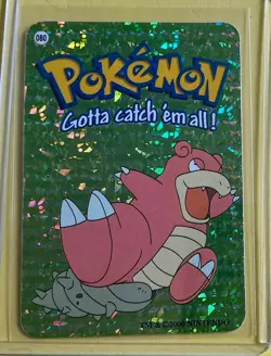 SLOWBRO 2 Pokemon Vending Prism Holo Vintage Sticker Nintendo 2000 Foil NM - Image 1