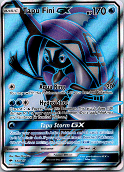 Pokemon TCG Tapu Fini GX Burning Shadows 133/147 Holo Full Art Ultra Rare NM - Image 1