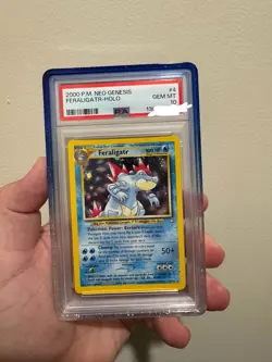 Pokemon Feraligatr Neo Genesis Unlimited Holo Rare #4 PSA 10 New Psa 13 Cert - Image 1