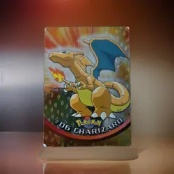 Charizard Foil #06 Topps TV Animation Black Logo NM Pokemon - Image 1
