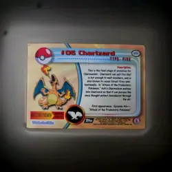 Charizard Foil #06 Topps TV Animation Black Logo NM Pokemon - Image 2