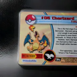 Charizard Foil #06 Topps TV Animation Black Logo NM Pokemon - Image 4