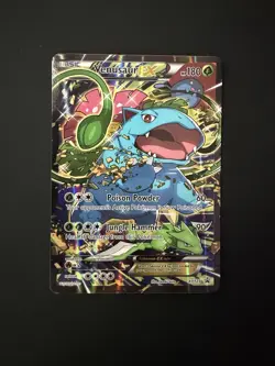 Venusaur EX XY123 NEAR MINT Ungraded Black Star (Pokemon TCG) Full Art RARE - Image 1