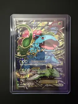 Venusaur EX XY123 NEAR MINT Ungraded Black Star (Pokemon TCG) Full Art RARE - Image 3
