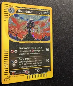 Pokemon AQUAPOLIS - #H11/H32 Houndoom - Holo - ENG - DOUBLE SWIRL! - MP - Image 4