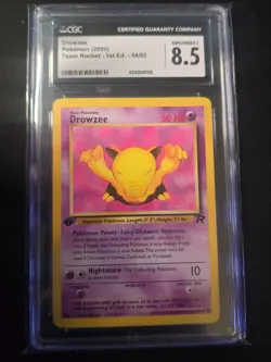 2000 Pokemon Team Rocket Drowzee #54/82 GRADED CGC 8.5 - Image 1