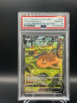 2022 Pokemon SWSH BSP #260 FA Charizard v Ultra Premium Collection PSA Gem MT 10 - Image 1