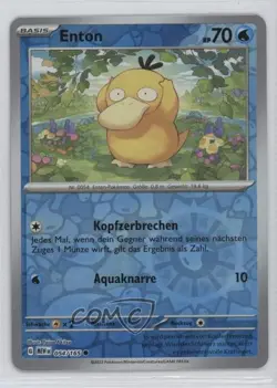 Psyduck German Reverse Foil Pokemon Scarlet & Violet 151 MEW #054 - Image 1