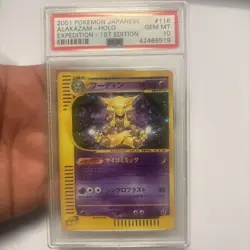 PSA 10 Alakazam Pokemon 2001 Holo E-Series Expedition 1st ED Japanese 116/128 - Image 1