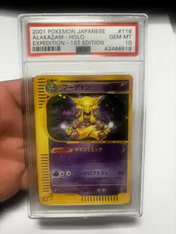 PSA 10 Alakazam Pokemon 2001 Holo E-Series Expedition 1st ED Japanese 116/128 - Image 3