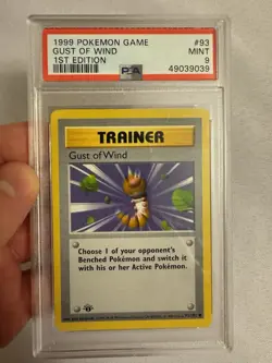 1999 Pokemon - 1st Edition Shadowless Gust of Wind - Base Set 93/102 PSA 9 Mint! - Image 2