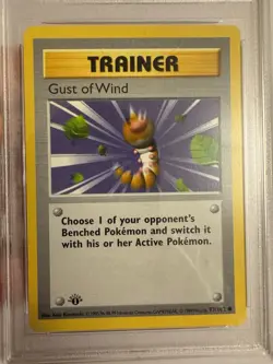 1999 Pokemon - 1st Edition Shadowless Gust of Wind - Base Set 93/102 PSA 9 Mint! - Image 3