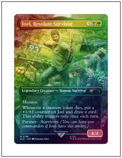 1x Joel, Resolute Survivor, Foil, Last of Us Secret Lair, Magic MTG NM - Image 1