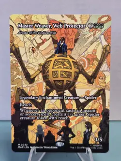 Master Weaver, Web Protector 0032 Regular (Borderless) Spider-Man MTG Mythic NM - Image 1