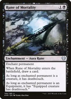 Rune of Mortality 108 U Kaldheim KHM MTG Foil - Image 1