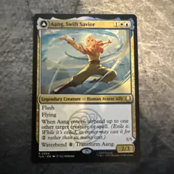 AANG, SWIFT SAVIOR Aang and La, Ocean's Fury The Last Airbender 1 Rare #204 - Image 1