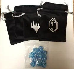 MAGIC THE GATHERING FINAL FANTASY 5 DICE BAG & 10 D10 DICE LOT NEW - Image 1