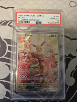 Pokemon - Eevee 188/167 Twilight Masquerade Illustration Rare PSA 10 - Image 1