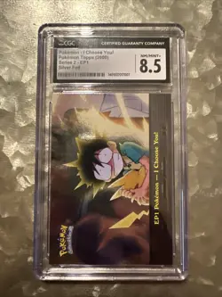 2000 Topps Pokemon Series 2 Pokemon - I Choose You! Ep. 1 CGC 8.5 - Image 1