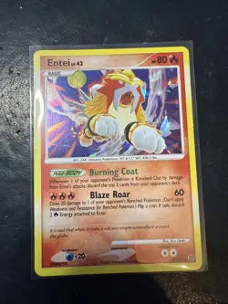 Pokemon Entei TCG Secret Wonders Holo Card 4/132 LP Cracked Ice - Image 1