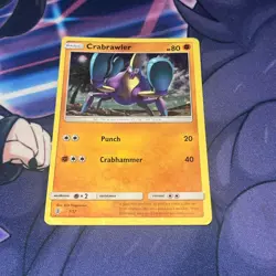 Crabrawler 7/12 Holo MCDONALDS 2017 Light Play Pokemon Card - Image 1
