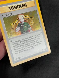 Pokemon Cards Lt. Surge 17/132 1ST EDITION Gym Heroes WOTC Holo Rare - Image 4