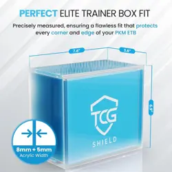 TCG Acrylic Display Case Pokemon Elite Trainer Booster Box Magnetic Lid - 3 Pack - Image 4