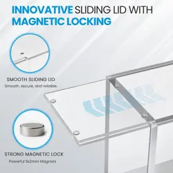 TCG Acrylic Display Case Pokemon Elite Trainer Booster Box Magnetic Lid - 3 Pack - Image 5