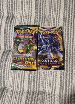 Pokemon TCG Evolving Skies Booster Pack + Astral Radiance Factory Sealed - Image 1