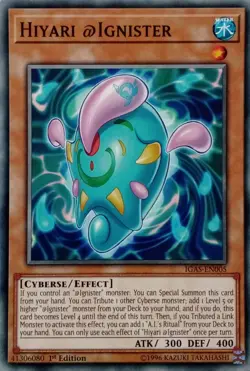 IGAS-EN005 HIYARI @IGNISTER COMMON 1ST EDITION YuGiOh CARD - Image 1