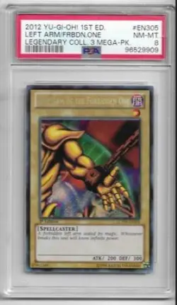 Yugioh! Left Arm of the Forbidden One LCYW-EN305 Secret Rare Unlim PSA NM-MT 8 - Image 1