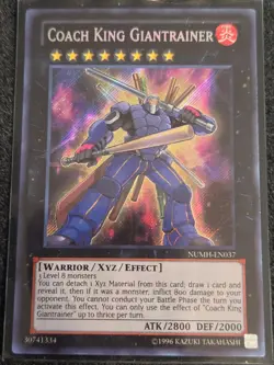 Yugioh Coach King Giantrainer NUMH-EN037 Secret Rare Unl Edition LP - Image 1