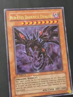 Red-Eyes Darkness Dragon - SD1-EN001 - 1st Ed Ultra Rare MP Yugioh - Image 4