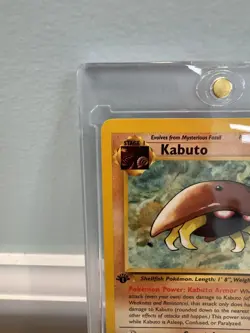 Kabuto 1st Edition Fossil Set Pokemon WOTC TCG Common Card #50/62 LP - Image 2