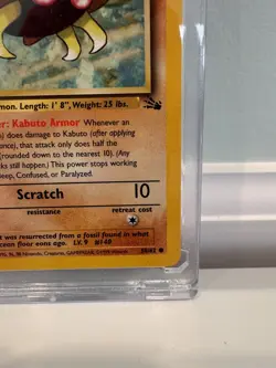 Kabuto 1st Edition Fossil Set Pokemon WOTC TCG Common Card #50/62 LP - Image 5