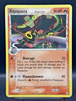 Rayquaza 26/110 Delta Species Non Holo Rare EX Holon Phantoms Pokemon Card - MP - Image 1