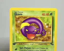 Ekans 46/62 (LP) 1st Edition Common Fossil Set 1996 WOTC Pokemon Card - Image 3