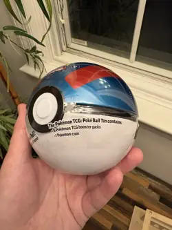 Pokemon Cards Great Ball Tin 3 English Booster Packs and TCG Coin New Sealed - Image 2