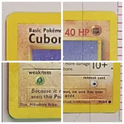 1st Edition Cubone 50/64 Jungle 1999 Vintage Common Non-Holo Collectible Card - Image 4