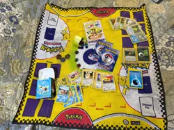 Vintage Pokemon card deck over 80 cards mat pocket guide pogs holofoils more - Image 1