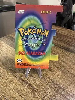 Pokemon Topps Series 2 Die Cut Alakazam 65 2000 TV Animation Collectible Card - Image 2