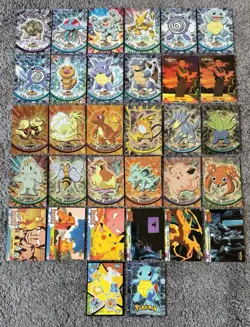 1999 Topps Pokemon TV Animation Edition Lot Of 32 Cards 14 Holo Foil Black Logo - Image 1