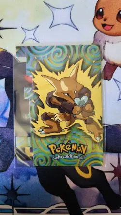 2000 Topps Pokemon TV Animation Series 2 #65 Alakazam Die Cut Card EV9 of 12 - Image 1