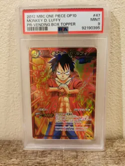 One Piece Anime Miracle Battle Carddass card 2012 - Luffy Promo PSA 9 Mint - Image 1