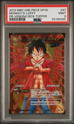 One Piece Anime Miracle Battle Carddass card 2012 - Luffy Promo PSA 9 Mint - Image 2